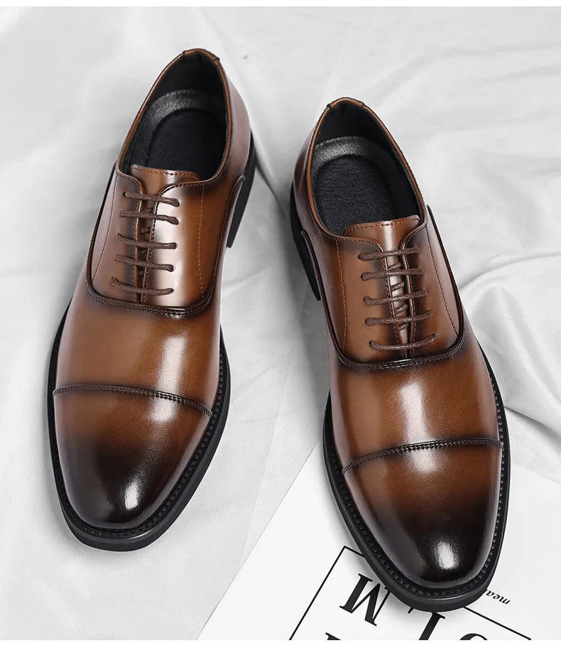 Solid color casual and business dress shoes