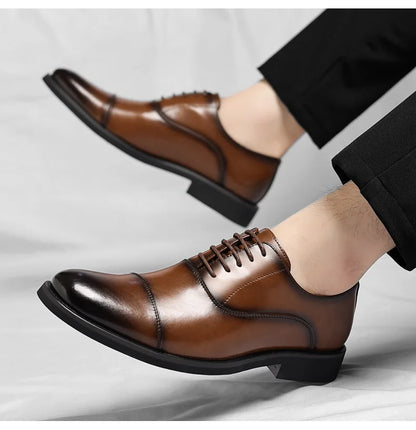 Solid color casual and business dress shoes