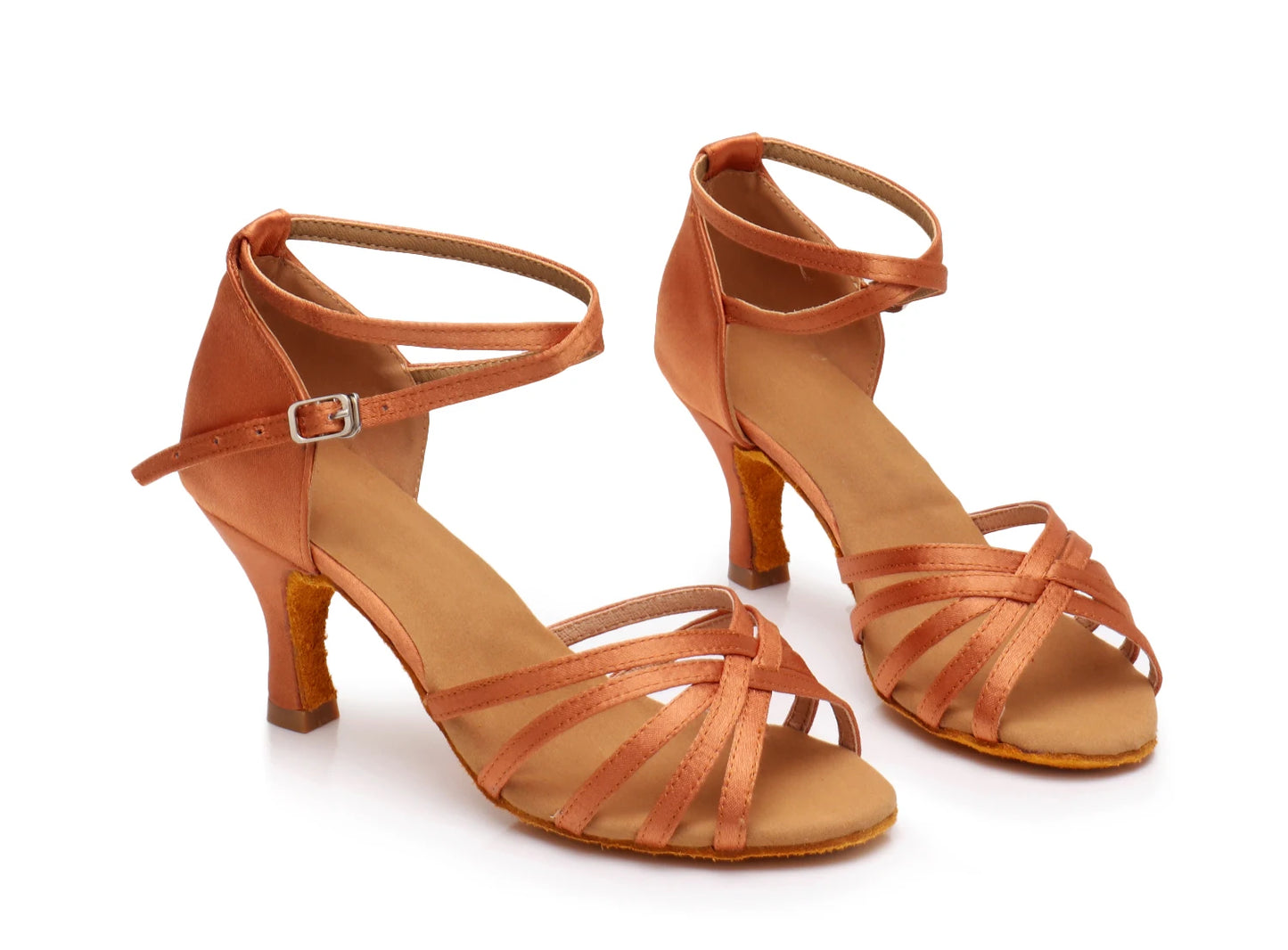 Women’s Latin Dance Shoes – Suede Sole, 5/7cm Heel