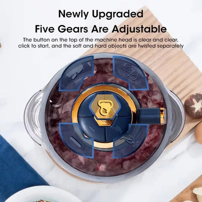 5L Stainless Steel Electric Meat Grinder – Multifunctional Food Processor