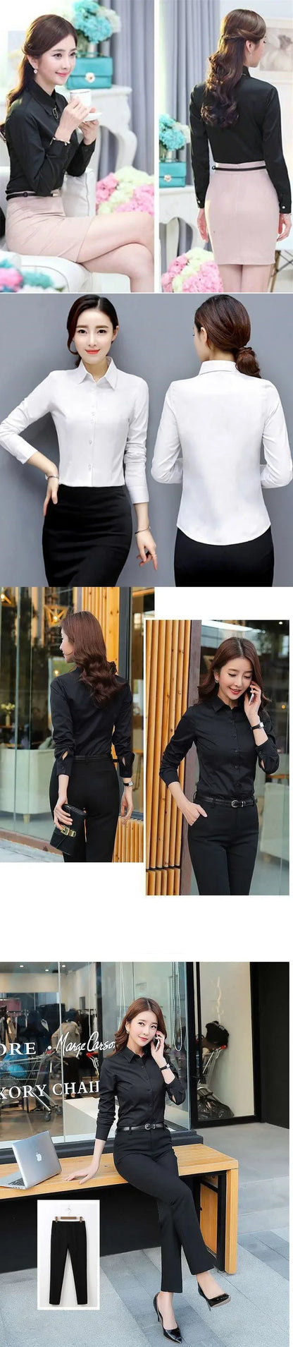 Plus Size White Shirt – Long Sleeve Professional Work Top