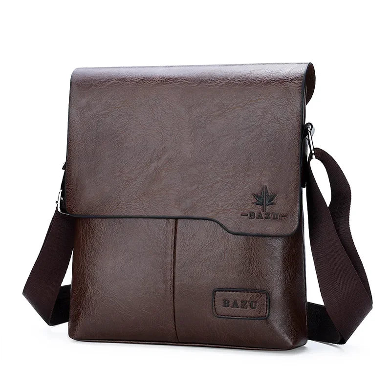 Durable premium leather side bag for men