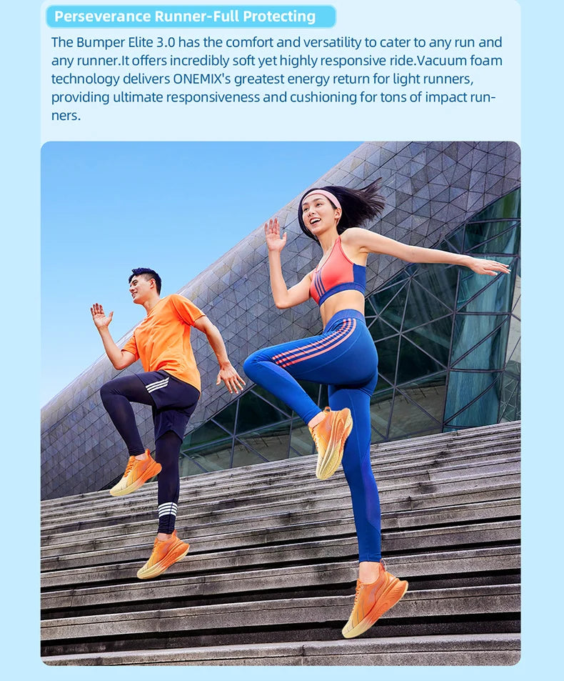 ONEMIX Cushion Running Shoes – Men & Women, Heavy Runner Friendly