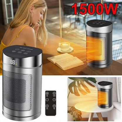 Portable Electric Smart Desktop Heater – Mini Table Warmer with Thermostat & Remote