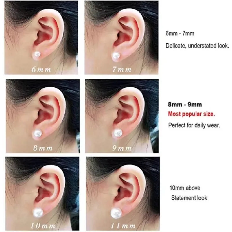 Freshwater Pearl Stud Earrings – 925 Sterling Silver