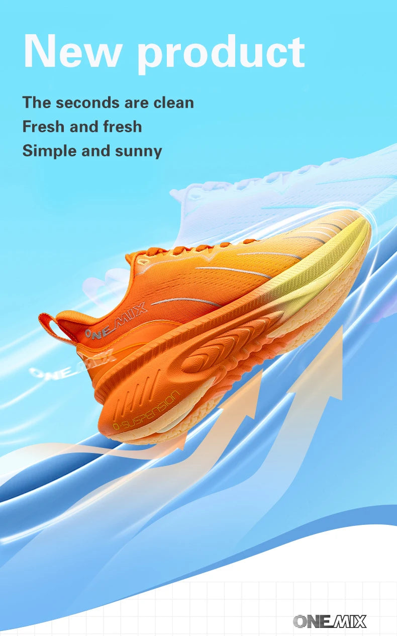 ONEMIX Cushion Running Shoes – Men & Women, Heavy Runner Friendly
