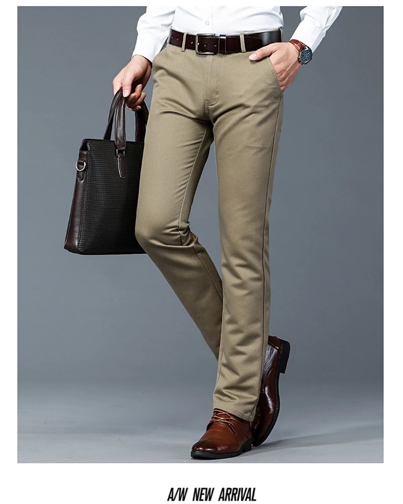Luxury business casual suit pants, regular fit