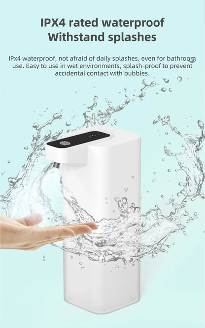 Rechargeable touch-free hand soap dispenser for clean, easy use