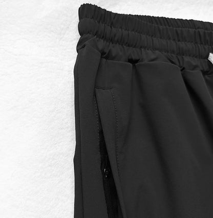 Trendy loose-fit drop-crotch casual trousers