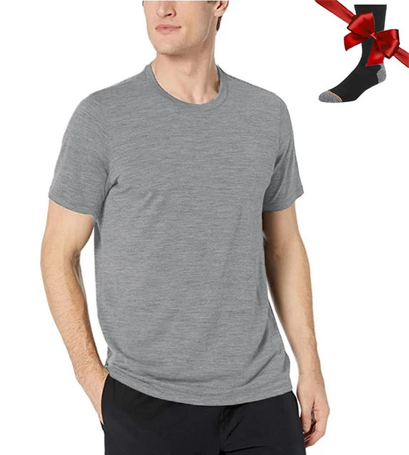 Men’s 100% superfine merino wool base-layer T-shirt