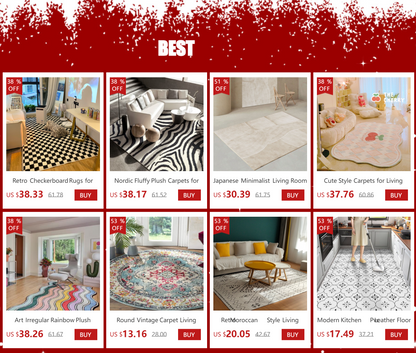 Plush, fluffy area rug—luxurious and soft for your living room, bedroom, or lounge