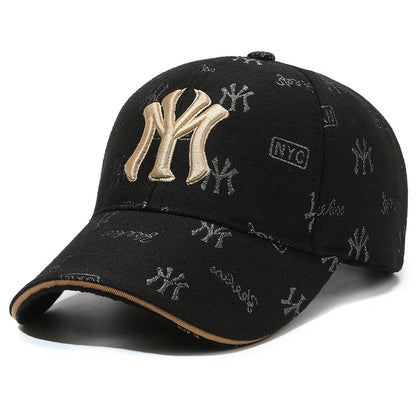 Unisex summer/autumn baseball cap with letter embroidery