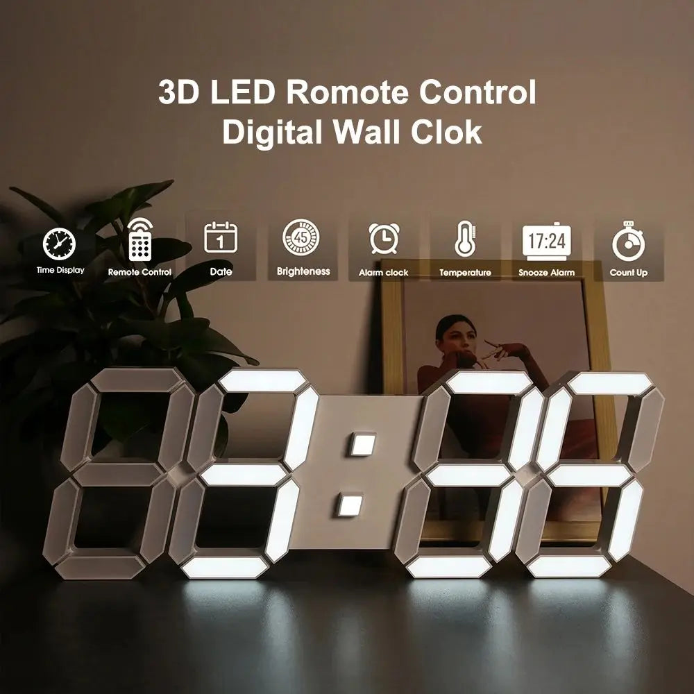 Creative LED clock with clear, glowing numbers for any room