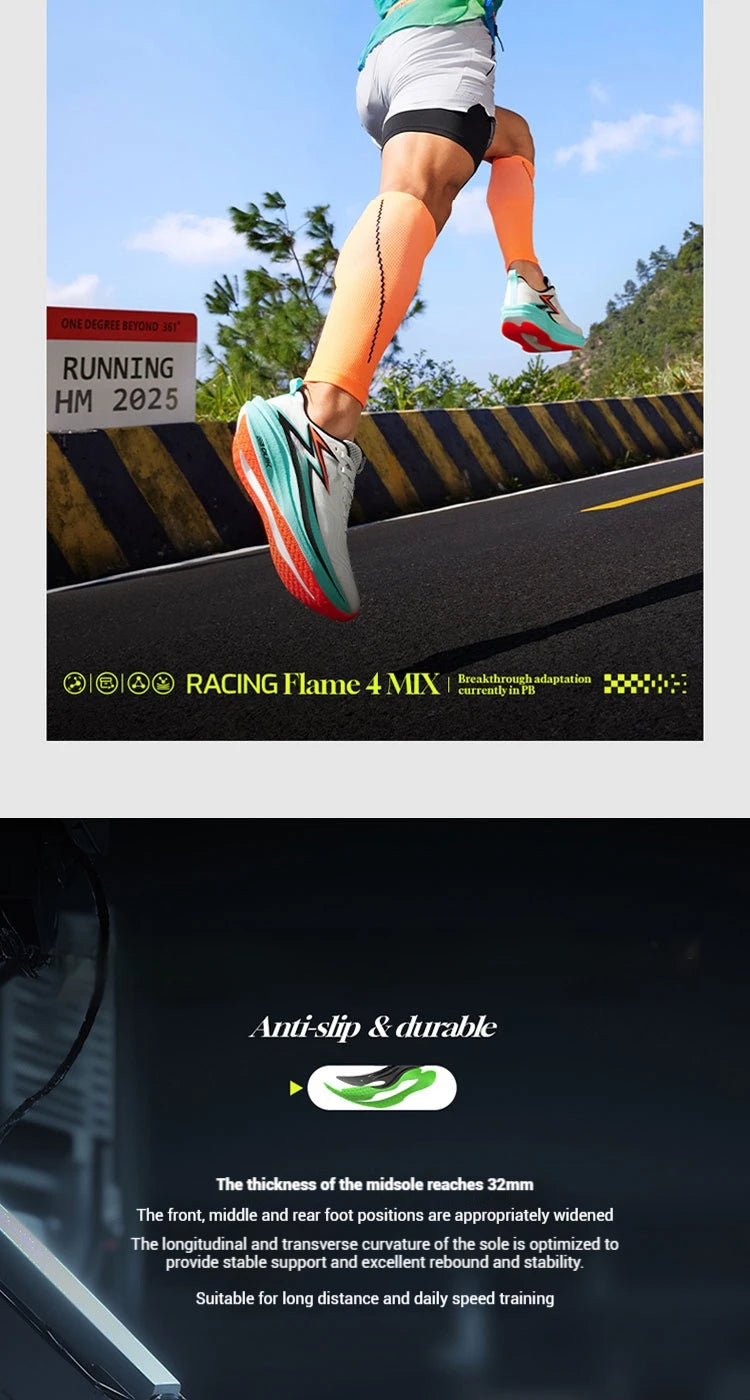 361° Flame 4.0 men’s carbon plate running shoes