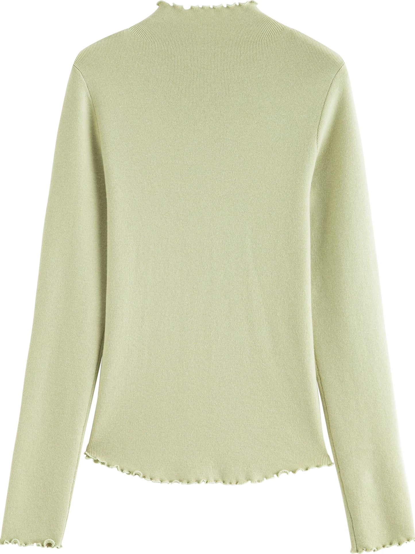 Women’s petite half-high collar embroidered knit sweater