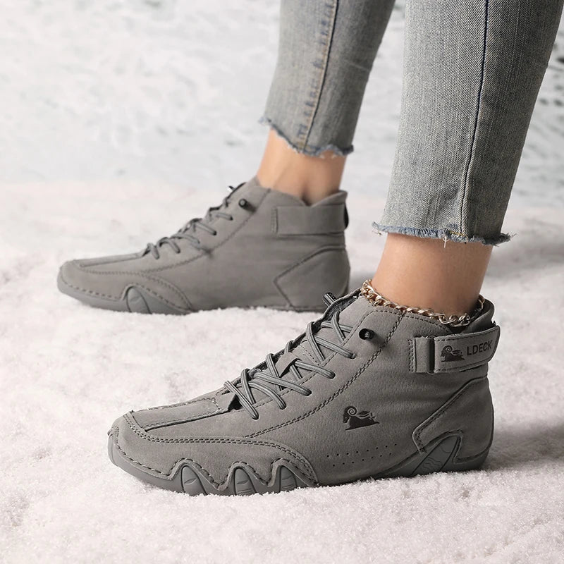 Women’s Winter Ankle Boots – Waterproof, Plush Fur Lined