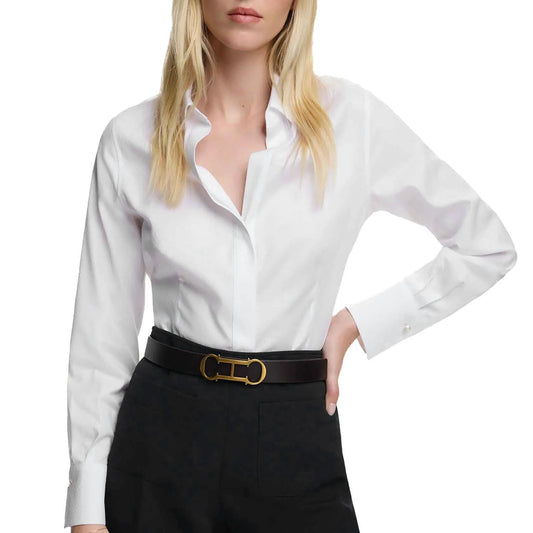 Stylish white shirt for professional women