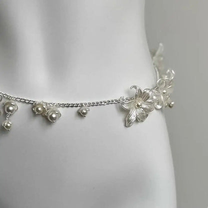 Y2K Pearl Waist Chain – Multilayer Body Jewelry for Women