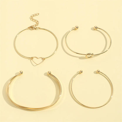 4PCS Stainless Steel Bracelets – Woven Twist Bangles