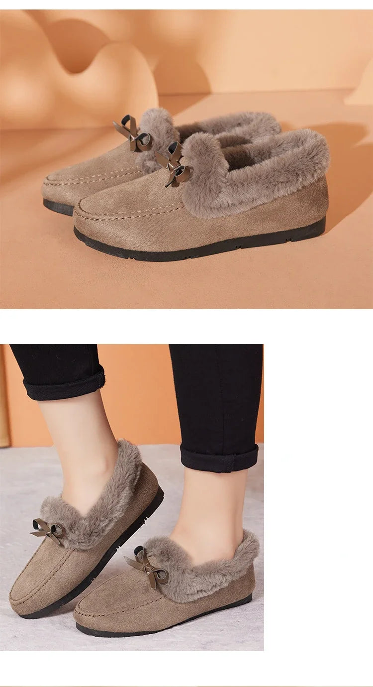 Plush Flat Shoes – Stylish Women’s Winter Casual Footwear