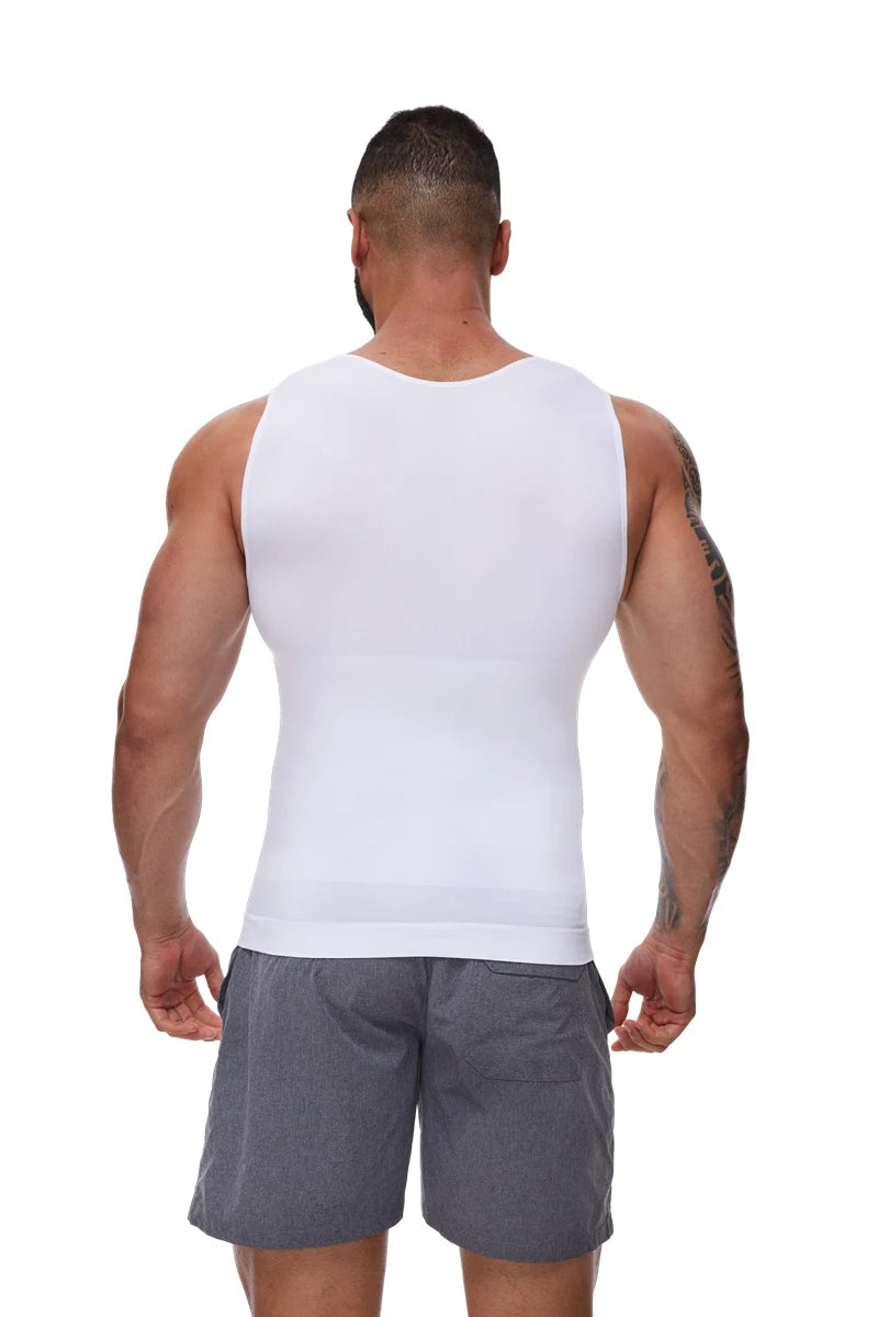 Men’s slim compression top for body shaping