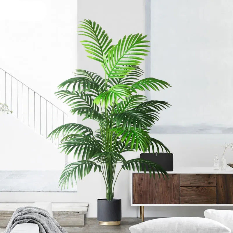 Tropical-style artificial tree—perfect for living room or patio décor