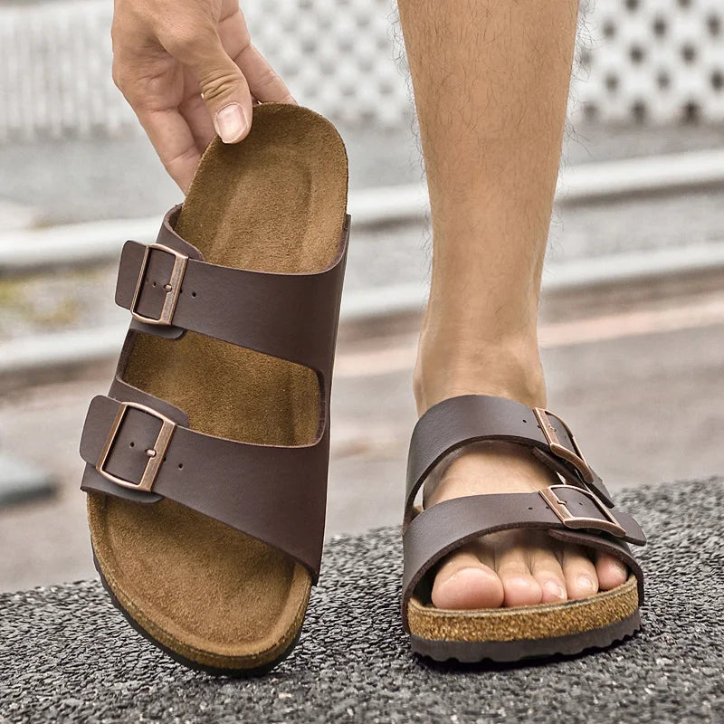 Flat anti-skid designer sandals for comfort