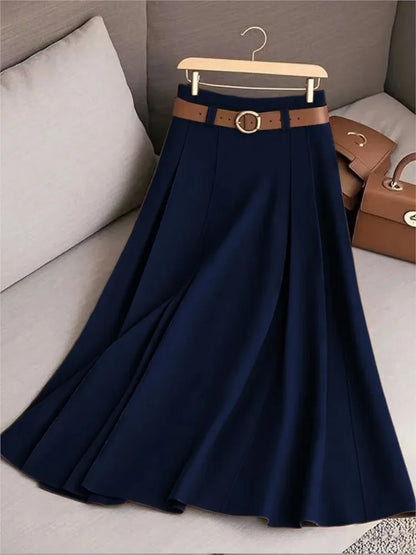 Elegant versatile knee-length skirt for women