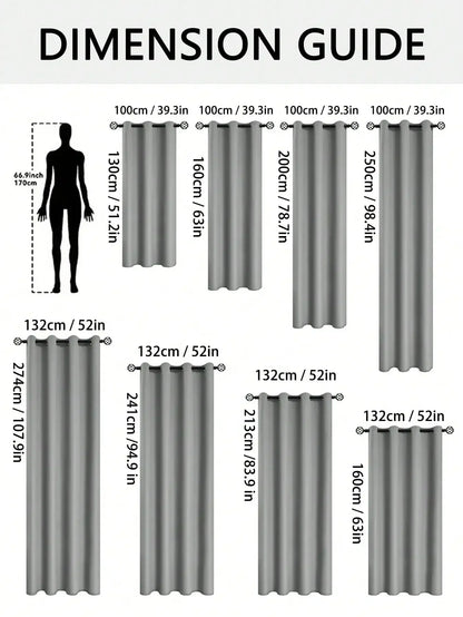 Privacy Drapes for Bedroom, Living Room,100% Blackout Curtains with Grommets.