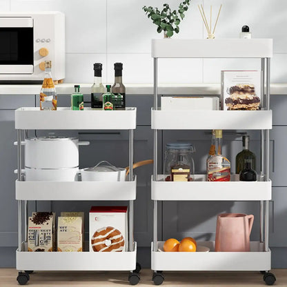 Movable slim storage rack for versatile home organization