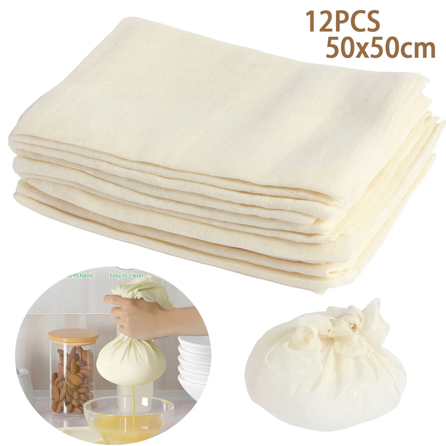 Unbleached cotton cheesecloth for straining and cooking