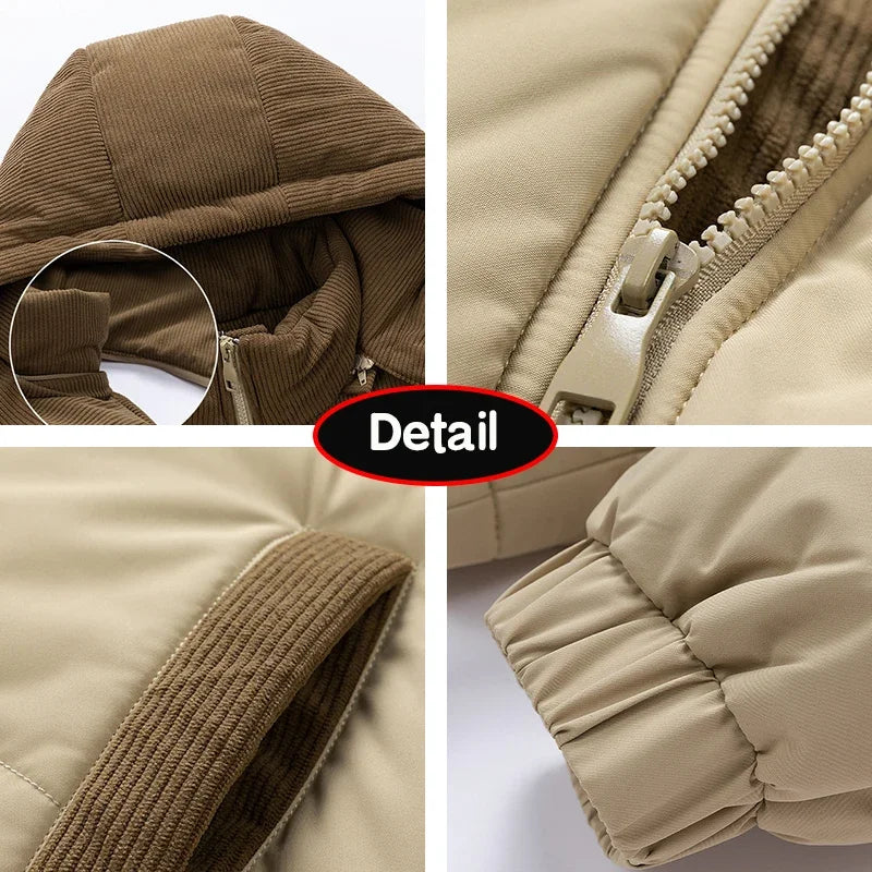Autumn Winter Men’s Outdoor Removable Hooded Windbreak Jacket