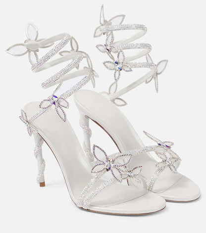 Crystal Butterfly Sandals – Sexy High Heel Gladiator Style