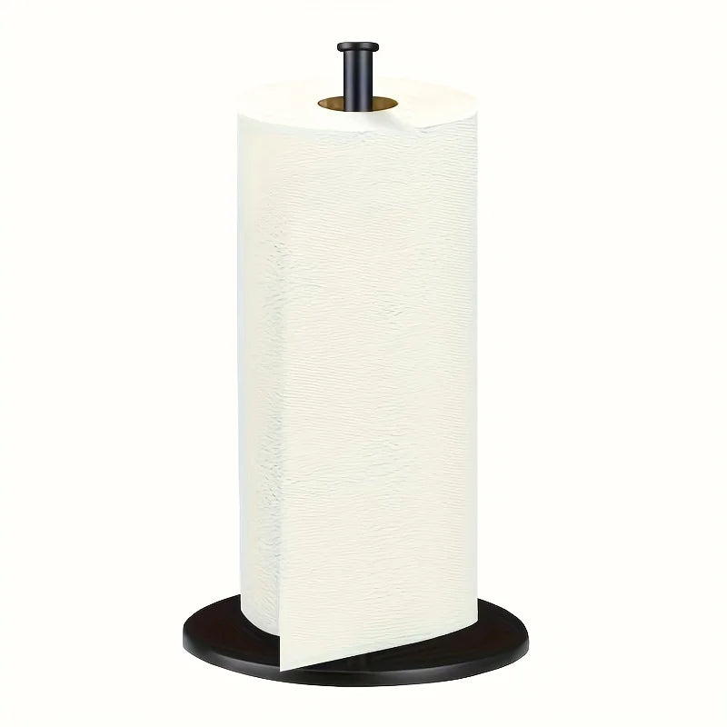 Countertop paper towel holder, sleek stainless finish