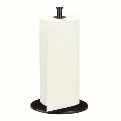 Countertop paper towel holder, sleek stainless finish