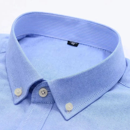 Smart casual cotton shirt with long sleeves, perfect for office or daily wear
