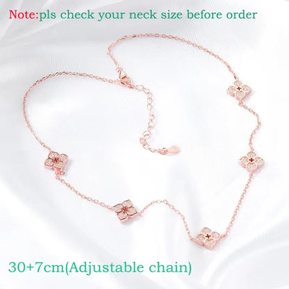 Floral Moissanite Choker – 925 Silver, Elegant Neck Chain