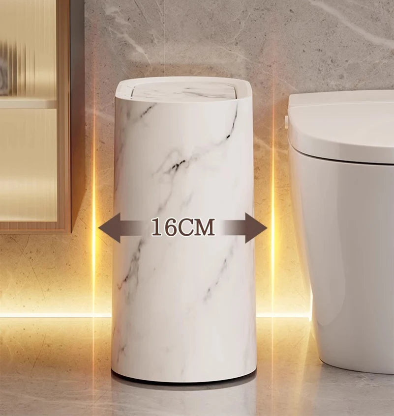 Versatile covered trash bin—perfect for home bathrooms, kitchens, or guest rooms
