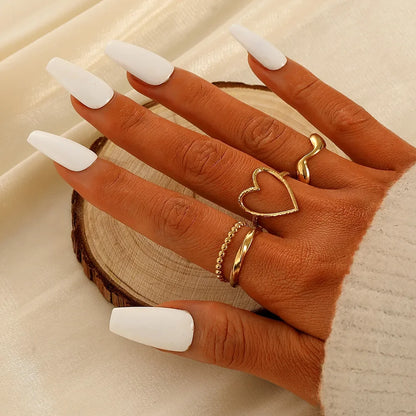 Chic Geometric Ring Set – 11PCS Trendy Party Jewelry