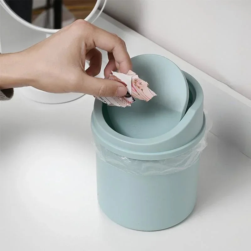 Portable mini waste bin for office, vanity, or study table