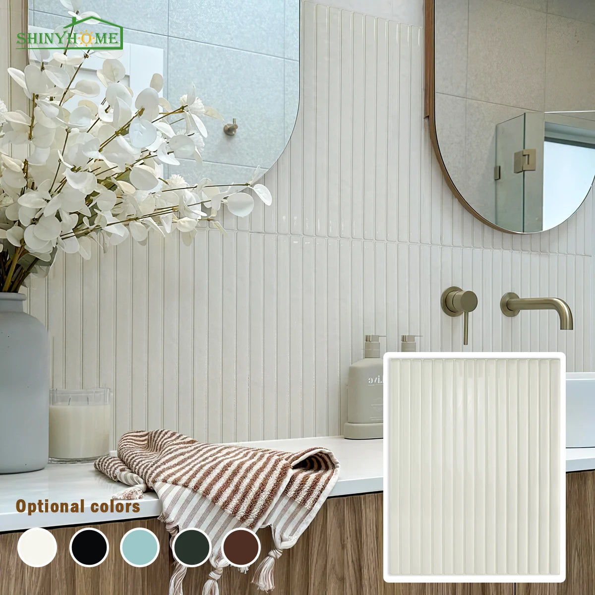 Thickened kitchen splashback stickers—peel-and-stick design