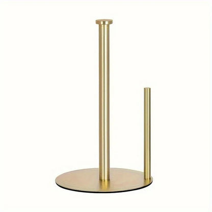 Countertop paper towel holder, sleek stainless finish