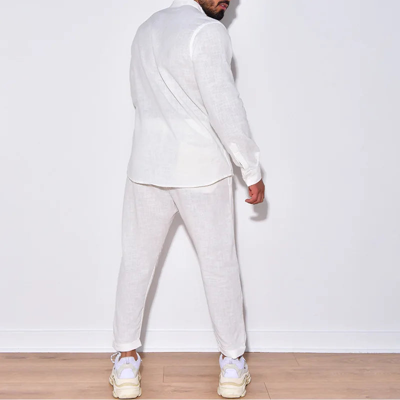 Men’s athletic joggers — loose fit, solid color, streetwear styles two-piece set