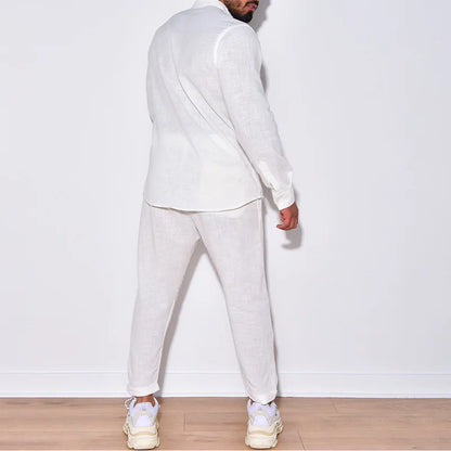 Men’s athletic joggers — loose fit, solid color, streetwear styles two-piece set