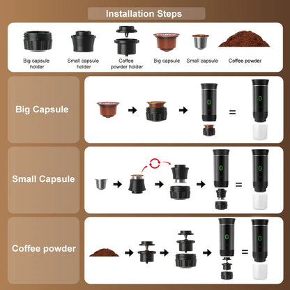 Electric handheld espresso maker—perfect for on-the-go brewing