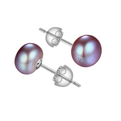 Freshwater Pearl Stud Earrings – 925 Sterling Silver