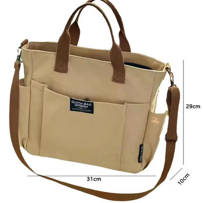 Urban Canvas Tote – Large Capacity Shoulder Bag for Students