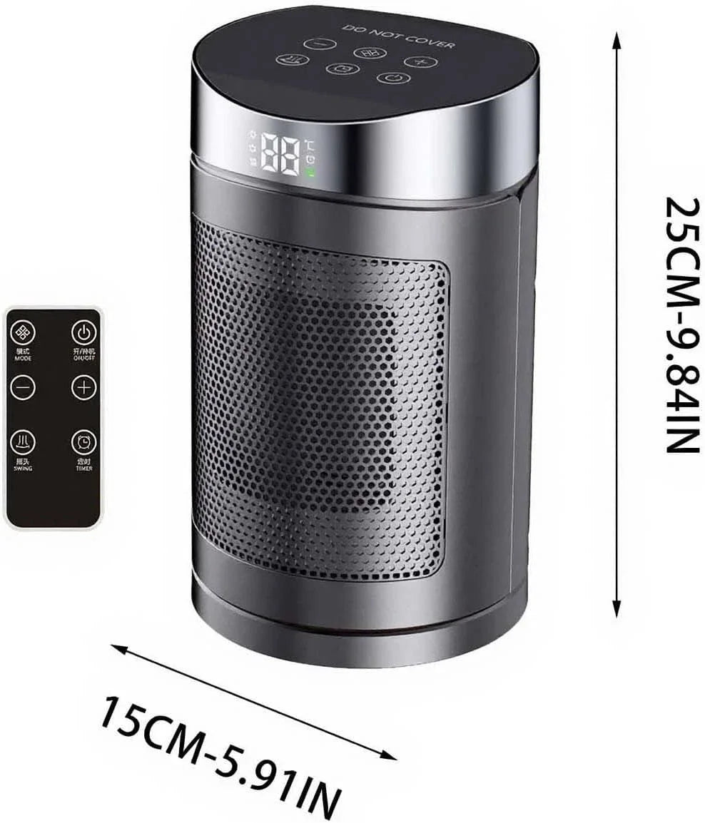 Portable Electric Smart Desktop Heater – Mini Table Warmer with Thermostat & Remote