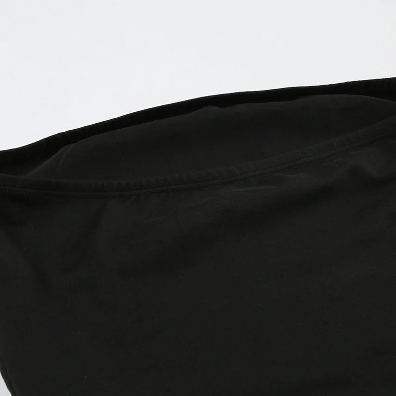Women’s gothic black strapless tube top