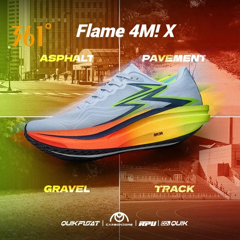 361° Flame 4.0 men’s carbon plate running shoes